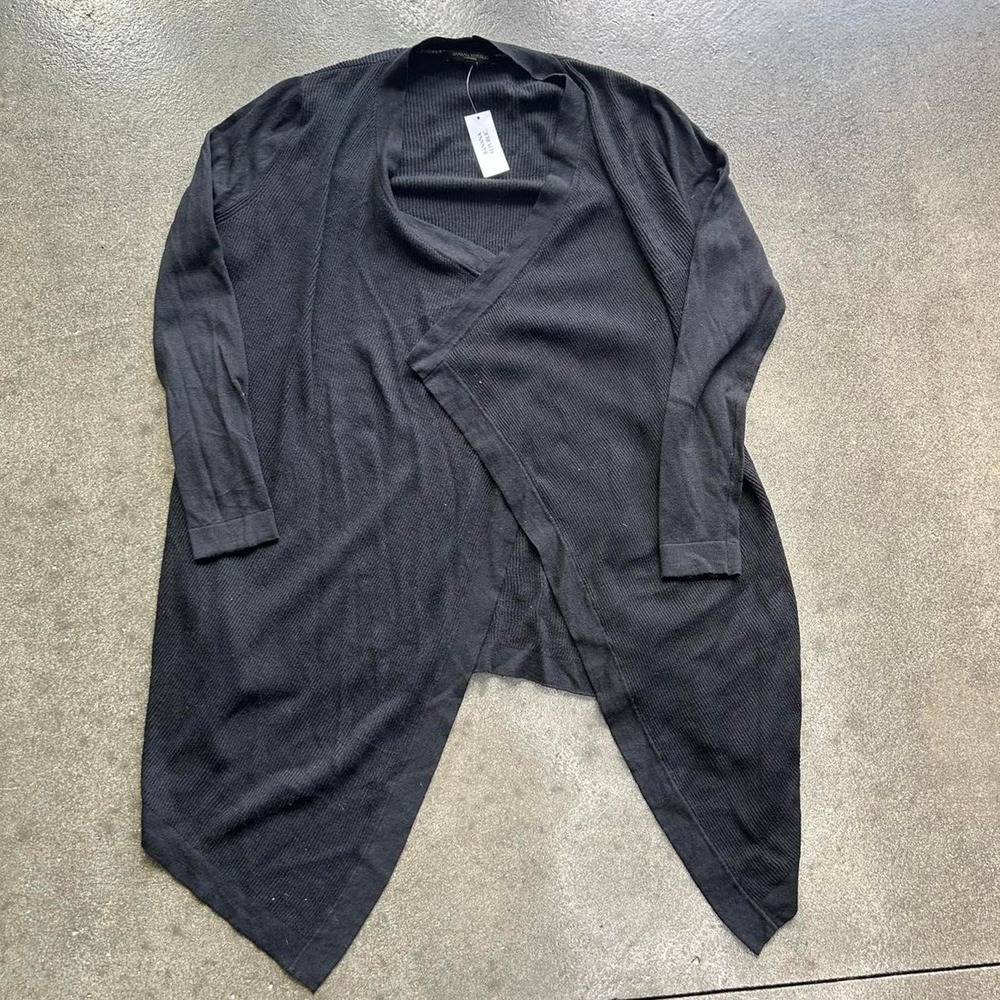 Brand New Banana Republic Black Long Sleeve Open Front Knit Cardigan Women Small
